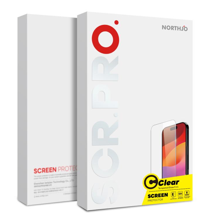 2 Stück NORTHJO A++ 0,3mm 2.5D Gehärtetes Glas Folie, Für iPhone 17 Pro Max, Für iPhone 17 Pro, Für iPhone 17, Für iPhone Air