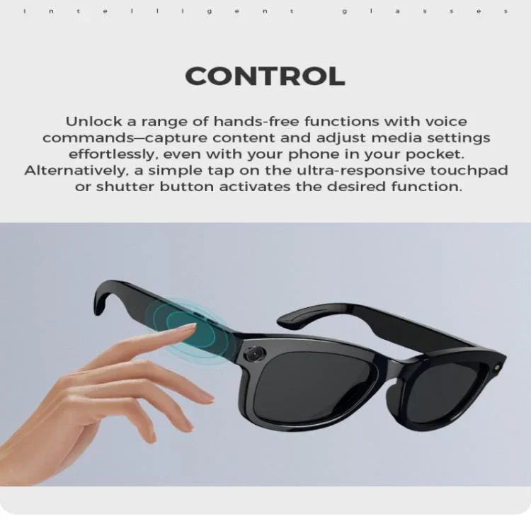 M01 Smart Glasses mit HD-Kamera, Bluetooth-Anrufunterstützung und intelligenter KI-Übersetzung