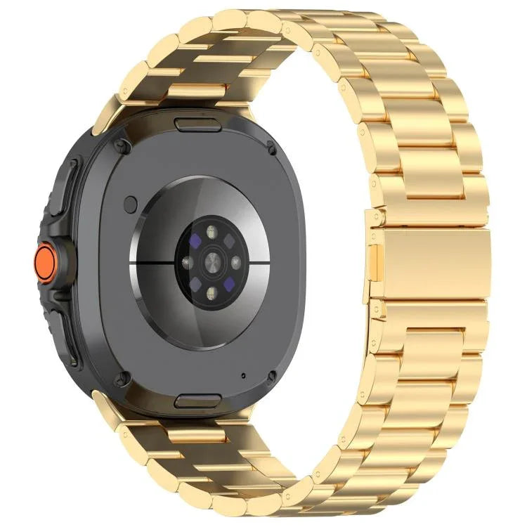 Schlankes Edelstahl-Uhrenarmband mit drei Perlen, für Samsung Galaxy Watch8 / Watch8 Classic