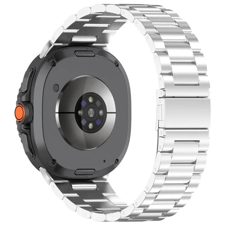 Schlankes Edelstahl-Uhrenarmband mit drei Perlen, für Samsung Galaxy Watch8 / Watch8 Classic