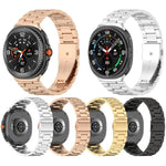 Schlankes Edelstahl-Uhrenarmband mit drei Perlen, für Samsung Galaxy Watch8 / Watch8 Classic