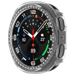 Halbverdecktes, hohles PC-Uhrengehäuse mit einreihigem Diamantmuster, passend für Samsung Galaxy Watch 8 (44 mm) und Samsung Galaxy Watch 8 (40 mm).