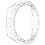 Halbverdecktes, hohles PC-Uhrengehäuse mit einreihigem Diamantmuster, passend für Samsung Galaxy Watch 8 (44 mm) und Samsung Galaxy Watch 8 (40 mm).