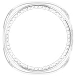 Halbverdecktes, hohles PC-Uhrengehäuse mit einreihigem Diamantmuster, passend für Samsung Galaxy Watch 8 (44 mm) und Samsung Galaxy Watch 8 (40 mm).