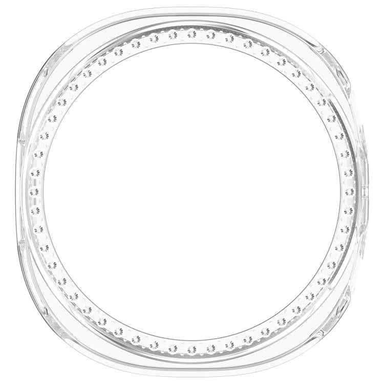Halbverdecktes, hohles PC-Uhrengehäuse mit einreihigem Diamantmuster, passend für Samsung Galaxy Watch 8 (44 mm) und Samsung Galaxy Watch 8 (40 mm).