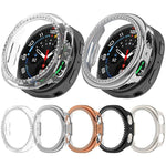 Halbverdecktes, hohles PC-Uhrengehäuse mit einreihigem Diamantmuster, passend für Samsung Galaxy Watch 8 (44 mm) und Samsung Galaxy Watch 8 (40 mm).