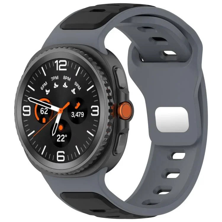 Zweifarbiges Silikonarmband mit umgekehrter Schnalle, für Samsung Galaxy Watch8 / Watch8 Classic