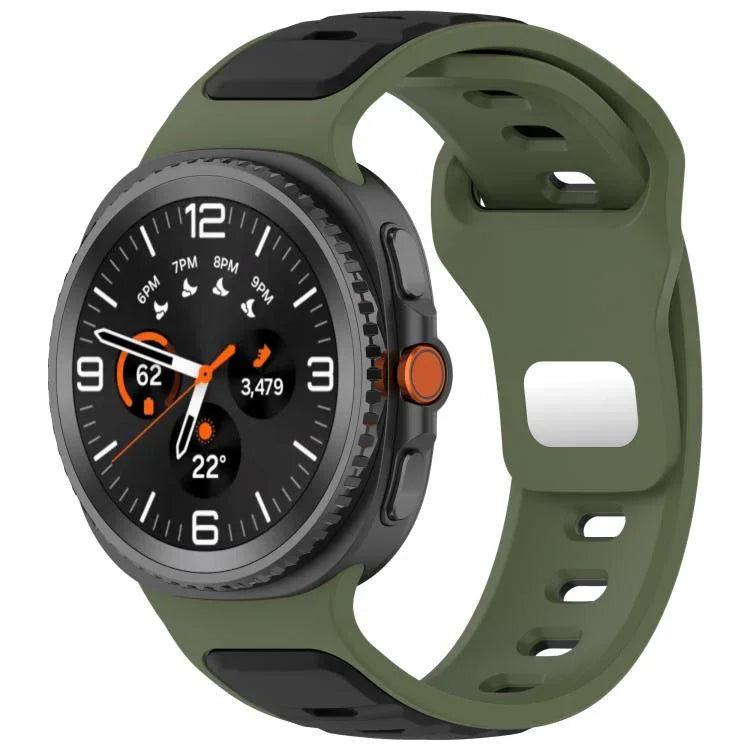 Zweifarbiges Silikonarmband mit umgekehrter Schnalle, für Samsung Galaxy Watch8 / Watch8 Classic
