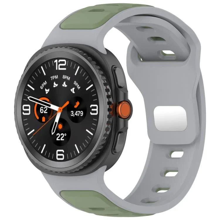 Zweifarbiges Silikonarmband mit umgekehrter Schnalle, für Samsung Galaxy Watch8 / Watch8 Classic