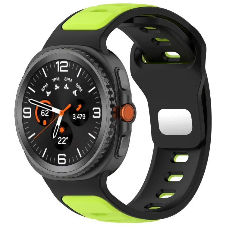 Zweifarbiges Silikonarmband mit umgekehrter Schnalle, für Samsung Galaxy Watch8 / Watch8 Classic
