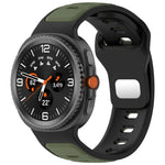 Zweifarbiges Silikonarmband mit umgekehrter Schnalle, für Samsung Galaxy Watch8 / Watch8 Classic
