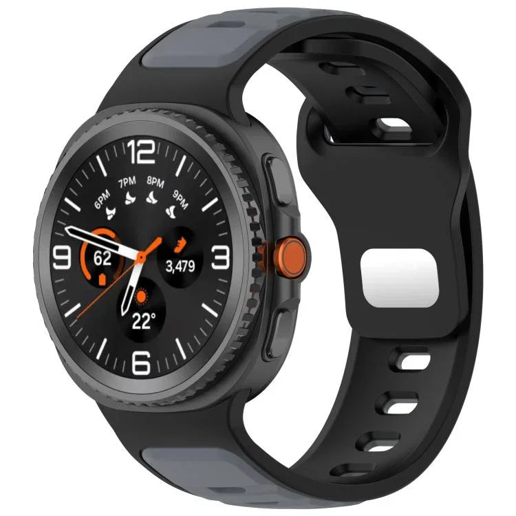 Zweifarbiges Silikonarmband mit umgekehrter Schnalle, für Samsung Galaxy Watch8 / Watch8 Classic