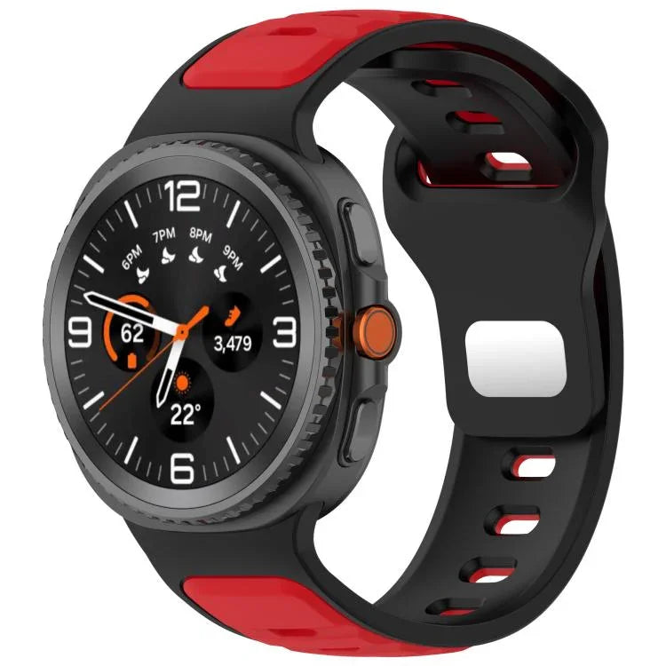 Zweifarbiges Silikonarmband mit umgekehrter Schnalle, für Samsung Galaxy Watch8 / Watch8 Classic