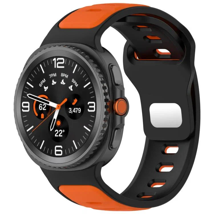 Zweifarbiges Silikonarmband mit umgekehrter Schnalle, für Samsung Galaxy Watch8 / Watch8 Classic