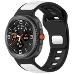 Zweifarbiges Silikonarmband mit umgekehrter Schnalle, für Samsung Galaxy Watch8 / Watch8 Classic