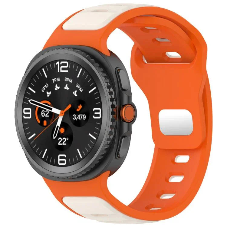 Zweifarbiges Silikonarmband mit umgekehrter Schnalle, für Samsung Galaxy Watch8 / Watch8 Classic
