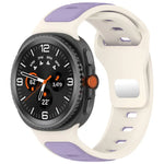 Zweifarbiges Silikonarmband mit umgekehrter Schnalle, für Samsung Galaxy Watch8 / Watch8 Classic