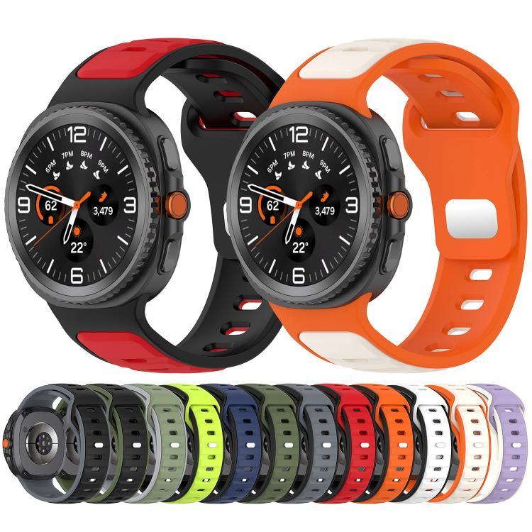 Zweifarbiges Silikonarmband mit umgekehrter Schnalle, für Samsung Galaxy Watch8 / Watch8 Classic