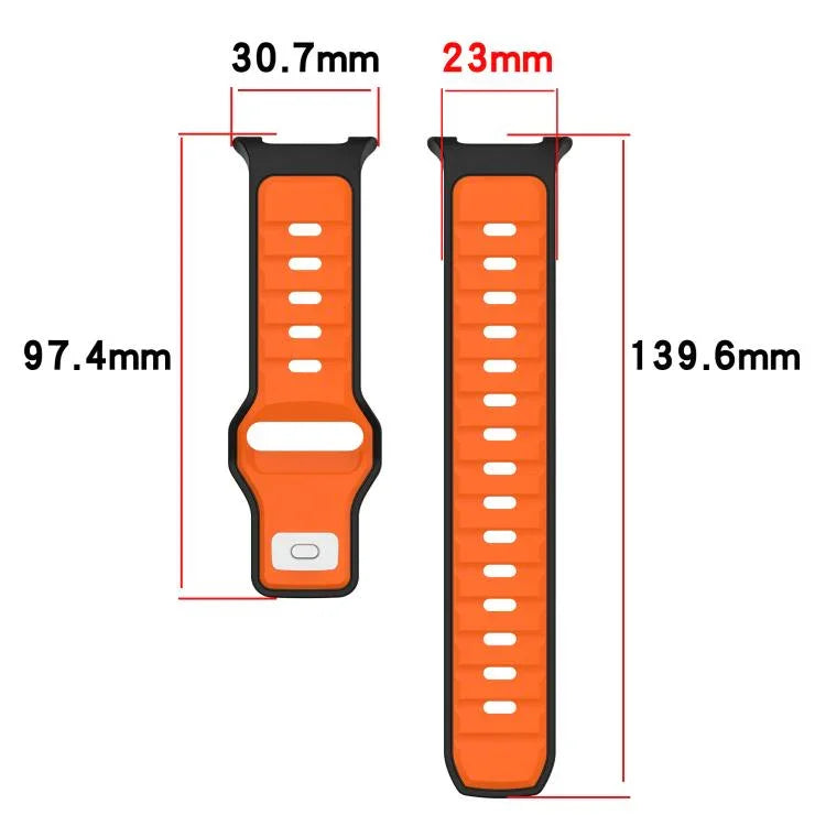 Zweifarbiges Silikonarmband mit umgekehrter Schnalle, für Samsung Galaxy Watch8 / Watch8 Classic