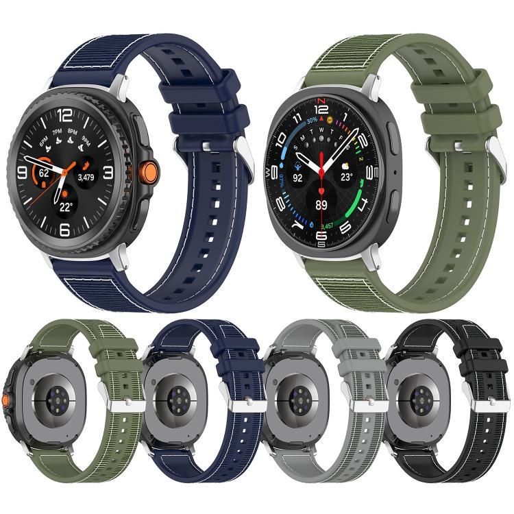 Hybrid-Nylon-Silikon-Uhrenarmband, für Samsung Galaxy Watch8 / Watch8 Classic