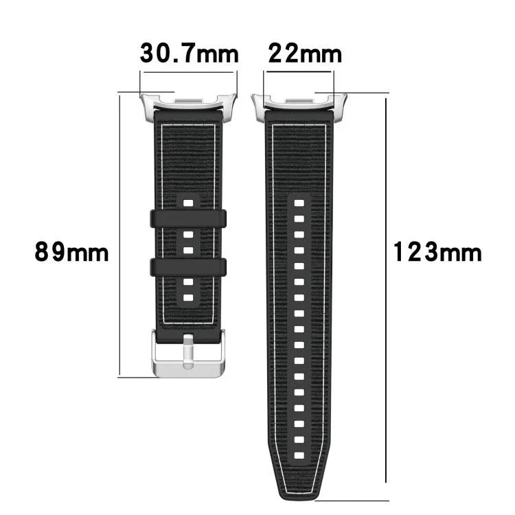 Hybrid-Nylon-Silikon-Uhrenarmband, für Samsung Galaxy Watch8 / Watch8 Classic