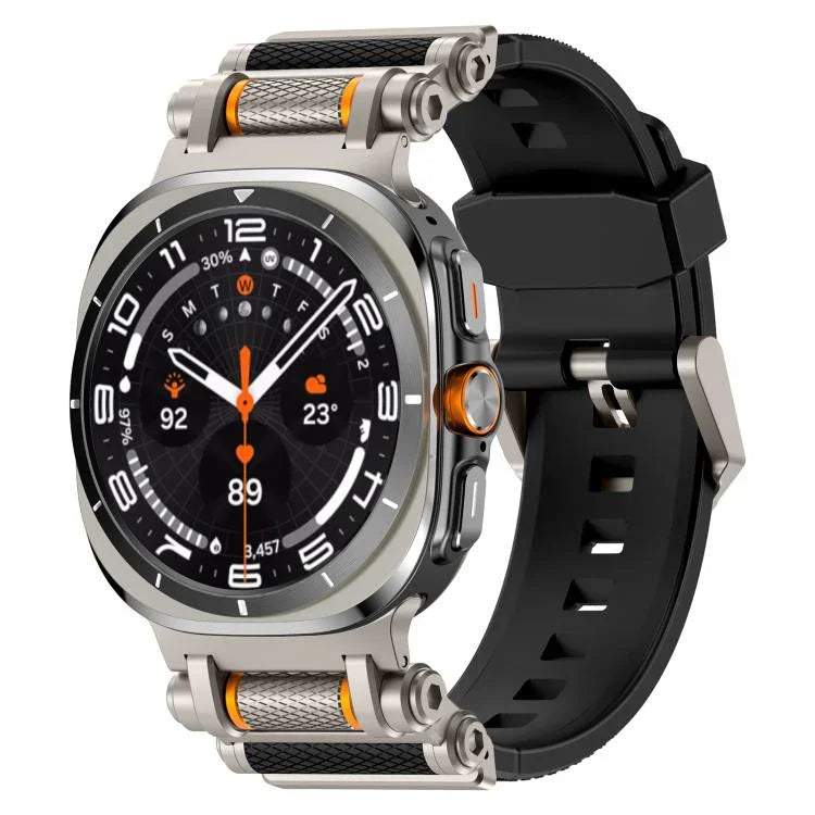 Metall-Uhrenanschluss, Silikon-Uhrenarmband, für Samsung Galaxy Watch Ultra 47 mm / Ultra 2025