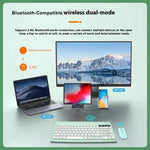 2858+030 Wiederaufladbares kabelloses Bluetooth-Tastatur-Maus-Set mit 800/1200/1600 DPI
