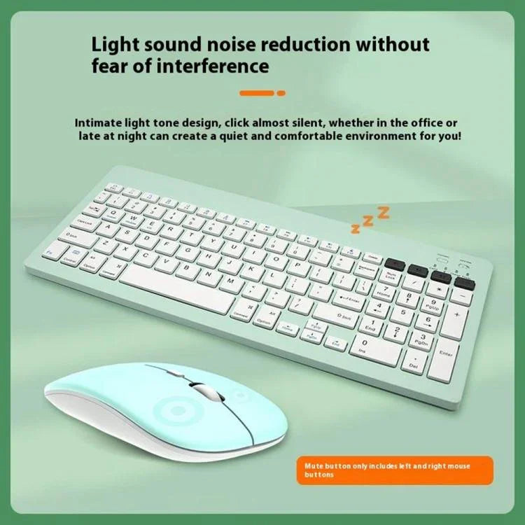 2858+030 Wiederaufladbares kabelloses Bluetooth-Tastatur-Maus-Set mit 800/1200/1600 DPI