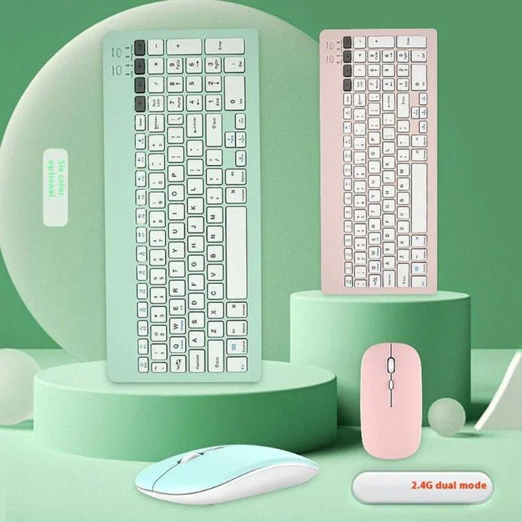 2858+030 Wiederaufladbares kabelloses Bluetooth-Tastatur-Maus-Set mit 800/1200/1600 DPI