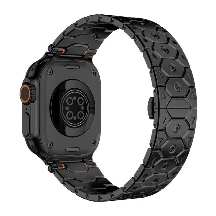 Achteckige Edelstahl-Uhr, für Apple Watch 46 mm / 49 mm / 45 mm / 44 mm