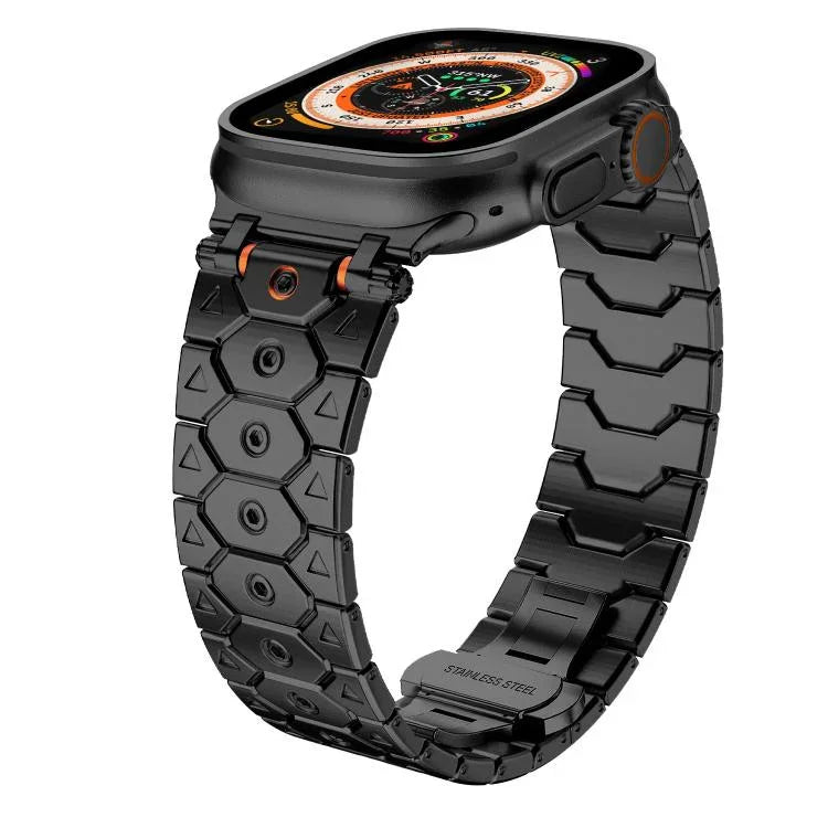 Achteckige Edelstahl-Uhr, für Apple Watch 46 mm / 49 mm / 45 mm / 44 mm
