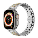Achteckige Edelstahl-Uhr, für Apple Watch 46 mm / 49 mm / 45 mm / 44 mm