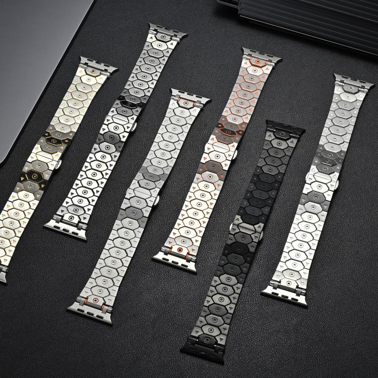 Achteckige Edelstahl-Uhr, für Apple Watch 46 mm / 49 mm / 45 mm / 44 mm