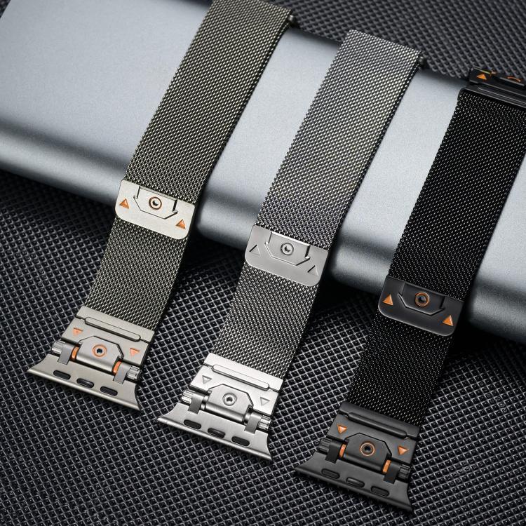 Magnetisches Milanaise-Armband aus Stahl, für Apple Watch 46 mm / 49 mm / 45 mm / 44 mm