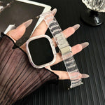 Armband aus Epoxidharz mit Chamäleon-Optik, passend für Apple Watch Series 10 (46 mm, 42 mm, 44/45 mm, 40/41 mm und 49 mm).