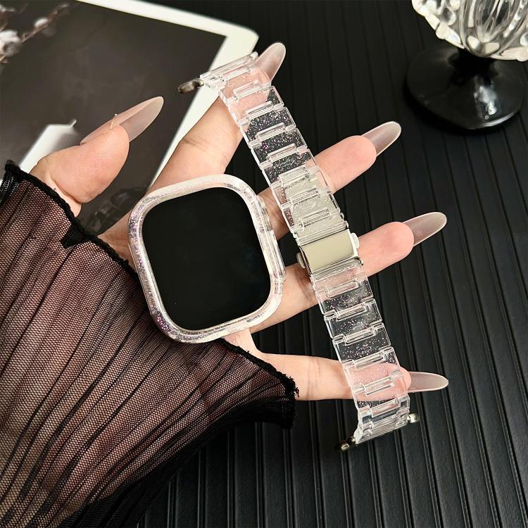 Armband aus Epoxidharz mit Chamäleon-Optik, passend für Apple Watch Series 10 (46 mm, 42 mm, 44/45 mm, 40/41 mm und 49 mm).