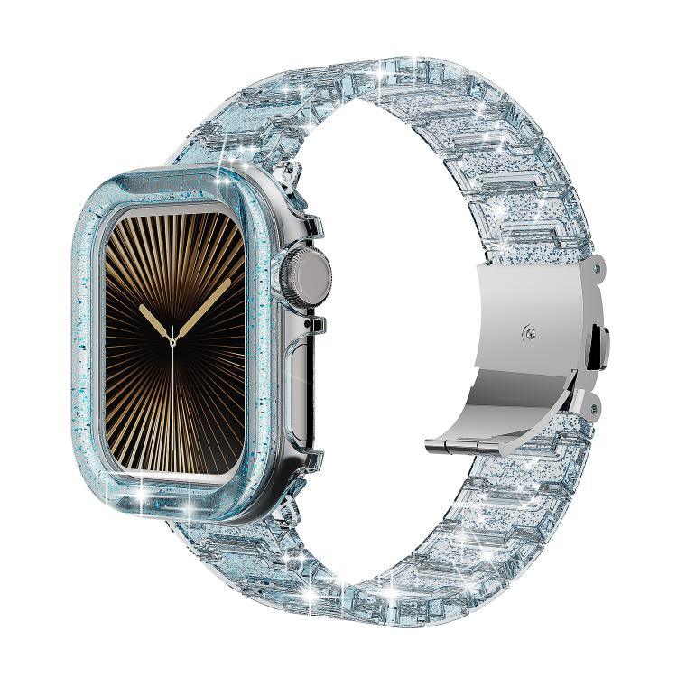 Armband aus Epoxidharz mit Chamäleon-Optik, passend für Apple Watch Series 10 (46 mm, 42 mm, 44/45 mm, 40/41 mm und 49 mm).