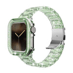 Armband aus Epoxidharz mit Chamäleon-Optik, passend für Apple Watch Series 10 (46 mm, 42 mm, 44/45 mm, 40/41 mm und 49 mm).