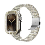 Armband aus Epoxidharz mit Chamäleon-Optik, passend für Apple Watch Series 10 (46 mm, 42 mm, 44/45 mm, 40/41 mm und 49 mm).