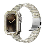 Armband aus Epoxidharz mit Chamäleon-Optik, passend für Apple Watch Series 10 (46 mm, 42 mm, 44/45 mm, 40/41 mm und 49 mm).