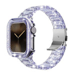 Armband aus Epoxidharz mit Chamäleon-Optik, passend für Apple Watch Series 10 (46 mm, 42 mm, 44/45 mm, 40/41 mm und 49 mm).