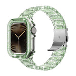 Armband aus Epoxidharz mit Chamäleon-Optik, passend für Apple Watch Series 10 (46 mm, 42 mm, 44/45 mm, 40/41 mm und 49 mm).