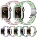 Armband aus Epoxidharz mit Chamäleon-Optik, passend für Apple Watch Series 10 (46 mm, 42 mm, 44/45 mm, 40/41 mm und 49 mm).