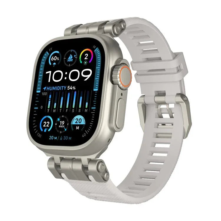 H016 Funktionsarmband aus TPU mit Köperbindung, passend für Apple Watch 46 mm / 49 mm / 45 mm / 44 mm
