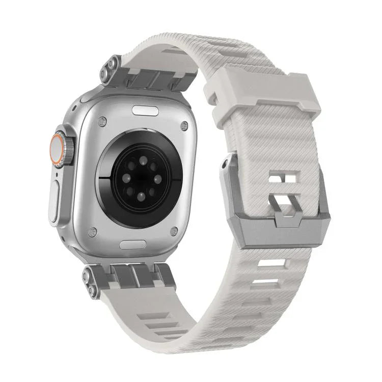 H016 Funktionsarmband aus TPU mit Köperbindung, passend für Apple Watch 46 mm / 49 mm / 45 mm / 44 mm