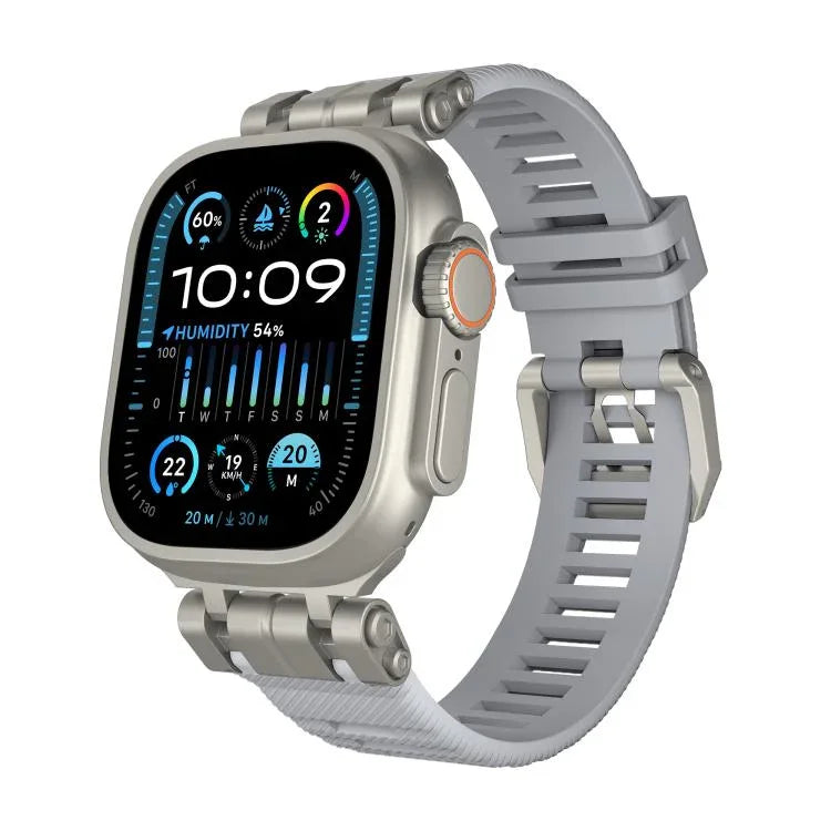 H016 Funktionsarmband aus TPU mit Köperbindung, passend für Apple Watch 46 mm / 49 mm / 45 mm / 44 mm