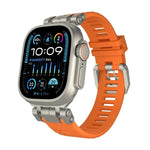 H016 Funktionsarmband aus TPU mit Köperbindung, passend für Apple Watch 46 mm / 49 mm / 45 mm / 44 mm