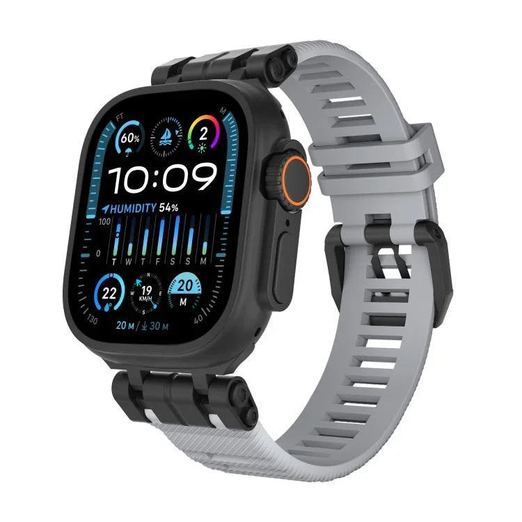 H016 Funktionsarmband aus TPU mit Köperbindung, passend für Apple Watch 46 mm / 49 mm / 45 mm / 44 mm