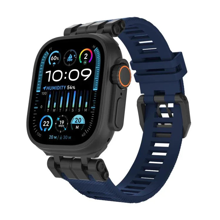 H016 Funktionsarmband aus TPU mit Köperbindung, passend für Apple Watch 46 mm / 49 mm / 45 mm / 44 mm
