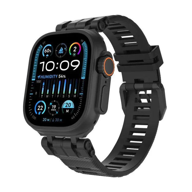 H016 Funktionsarmband aus TPU mit Köperbindung, passend für Apple Watch 46 mm / 49 mm / 45 mm / 44 mm